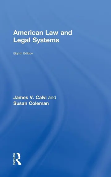 Cover of American Law and Legal Systems