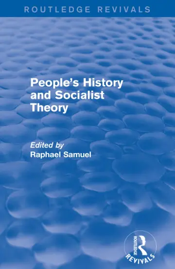 Cover of People's History and Socialist Theory