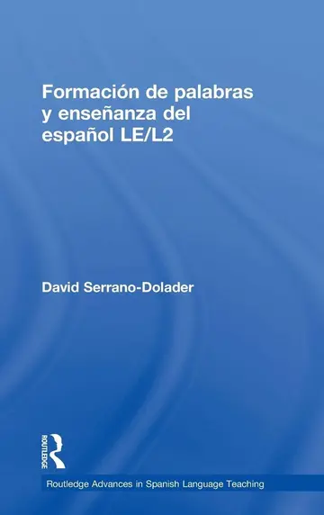 Cover of Formación de palabras y enseñanza del español LE/L2