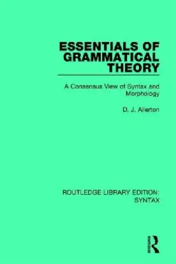 Cover of Essentials of Grammatical Theory