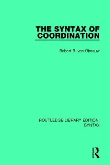 Cover of The Syntax of Coordination