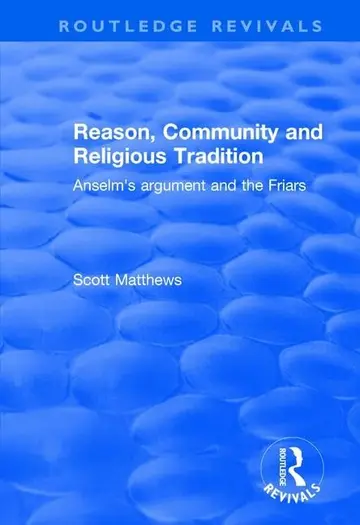 Cover of Reason, Community and Religious Tradition