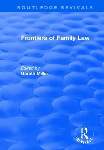 Cover of Frontiers of Family Law