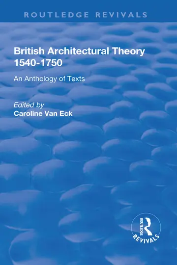 Cover of British Architectural Theory 1540-1750