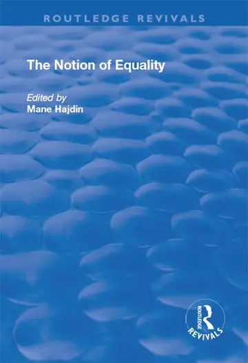 Cover of The Notion of Equality