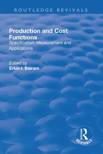 Cover of Production and Cost Functions