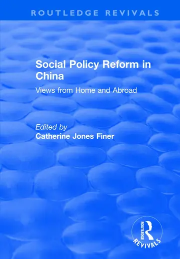Cover of Social Policy Reform in China