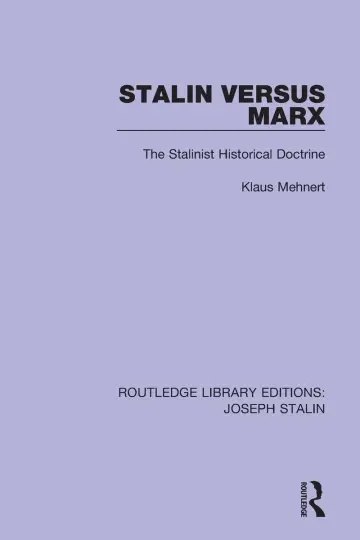 Cover of Stalin Versus Marx