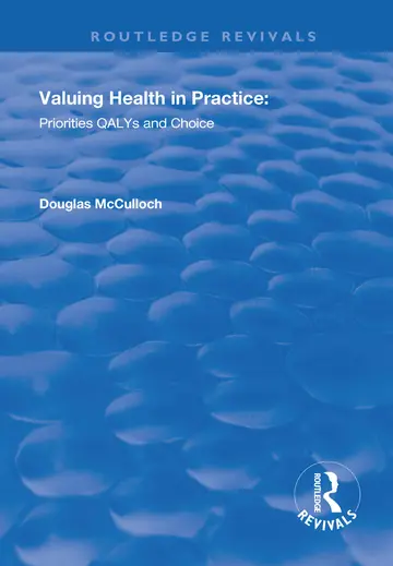 Cover of Valuing Health in Practice