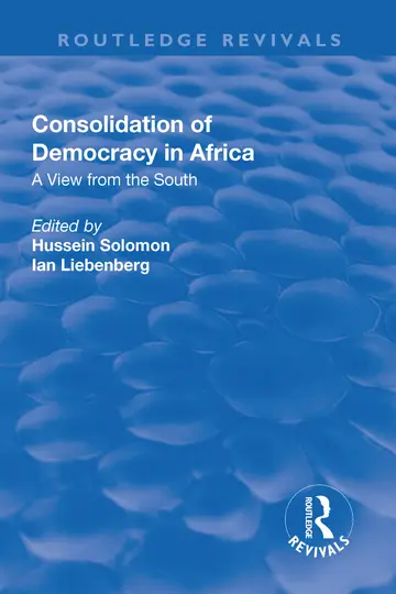 Cover of Consolidation of Democracy in Africa