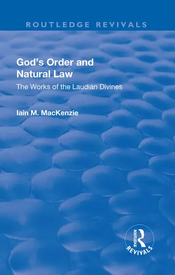 Cover of God's Order and Natural Law