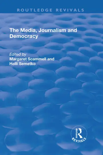 Cover of The Media, Journalism and Democracy