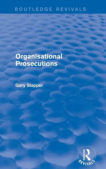 Cover of Organisational Prosecutions