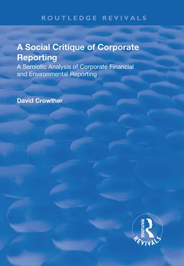 Cover of A Social Critique of Corporate Reporting