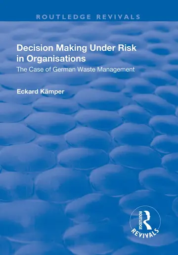 Cover of Decision Making Under Risk in Organisations