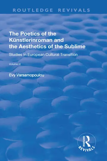 Cover of The Poetics of the Kunstlerinroman and the Aesthetics of the Sublime