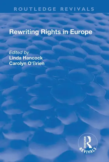 Cover of Rewriting Rights in Europe