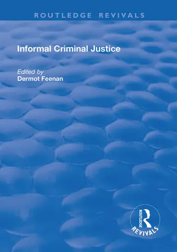 Cover of Informal Criminal Justice