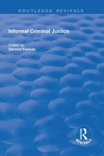 Cover of Informal Criminal Justice