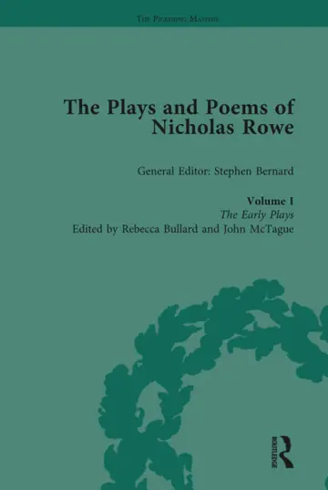Cover of The Plays and Poems of Nicholas Rowe