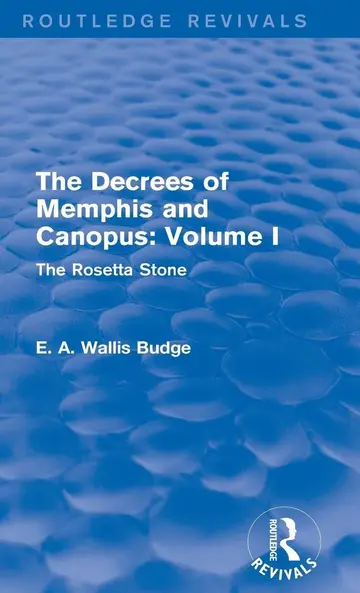 Cover of The Decrees of Memphis and Canopus