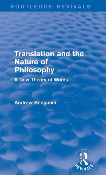 Cover of Translation and the Nature of Philosophy