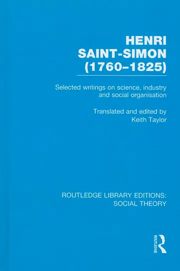Cover of Henri Saint-simon, 1760-1825