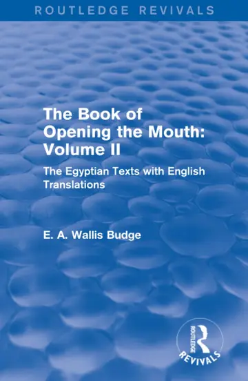 Cover of The Book of the Opening of the Mouth