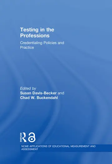 Cover of Testing in the Professions