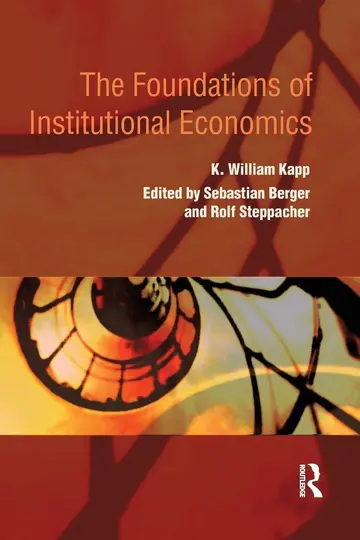 Cover of The Foundations of Institutional Economics