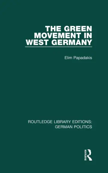 Cover of The Green Movement in West Germany