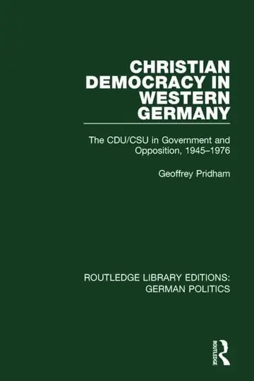 Cover of Christian Democracy in Western Germany