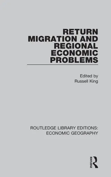 Cover of Return Migration and Regional Economic Problems
