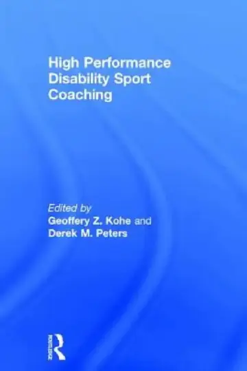 Cover of High Performance Disability Sport Coaching