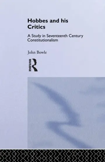 Cover of Hobbes and His Critics