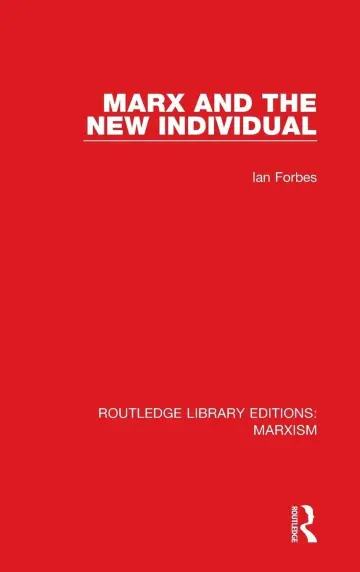 Cover of Marx and the New Individual