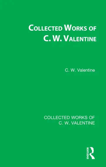 Cover of Collected Works of C.W. Valentine