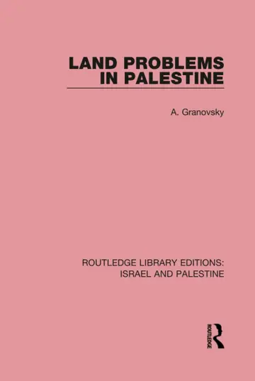 Cover of Land Problems in Palestine