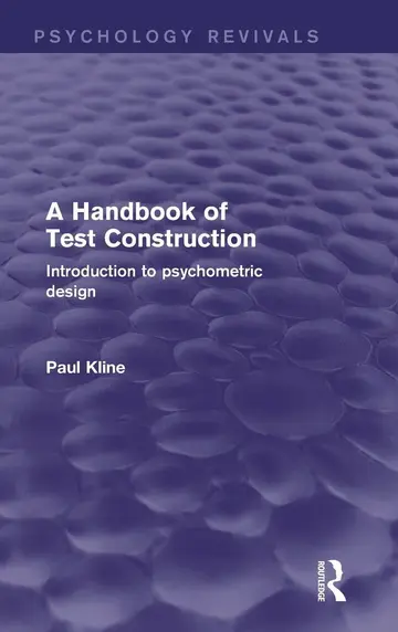 Cover of A Handbook of Test Construction