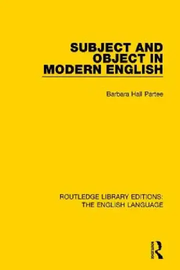 Cover of Subject and Object in Modern English
