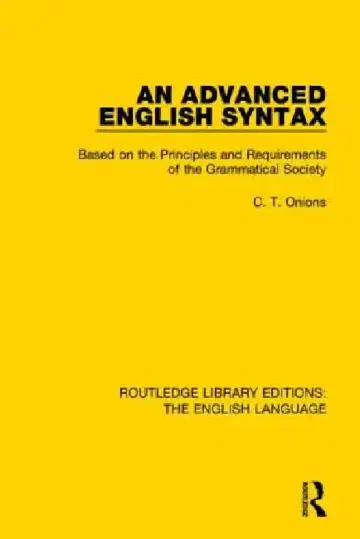 Cover of An Advanced English Syntax