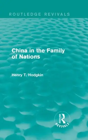 Cover of China in the Family of Nations