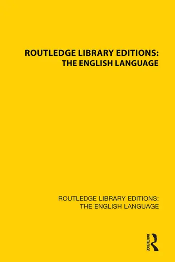 Cover of Routledge Library Editions