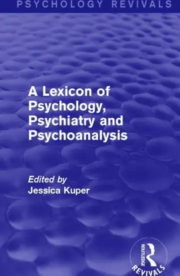 Cover of A Lexicon of Psychology, Psychiatry and Psychoanalysis