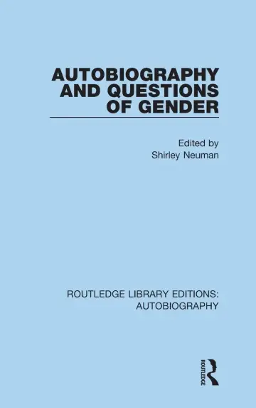 Cover of Autobiography and Questions of Gender