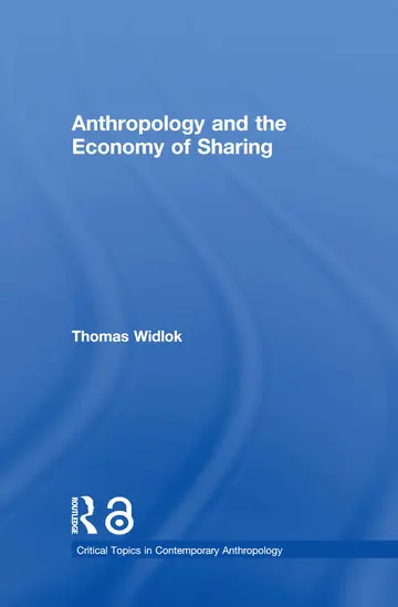 Cover of Anthropology and the Economy of Sharing