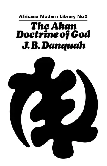 Cover of The Akan Doctrine of God