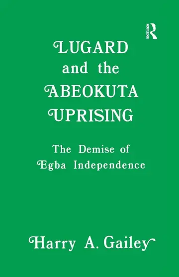 Cover of Lugard and the Abeokuta Uprising