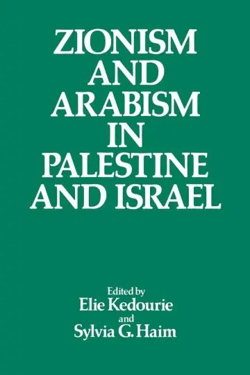 Cover of Zionism and Arabism in Palestine and Israel