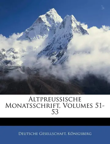 Cover of Altpreussische Monatsschrift, Zweiter Bnad